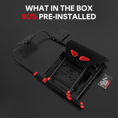 RACGTING Racing Simulator Cockpit for G920/G29/G923, Compatible with T248/T300RS, Black Racing Wheel Stand