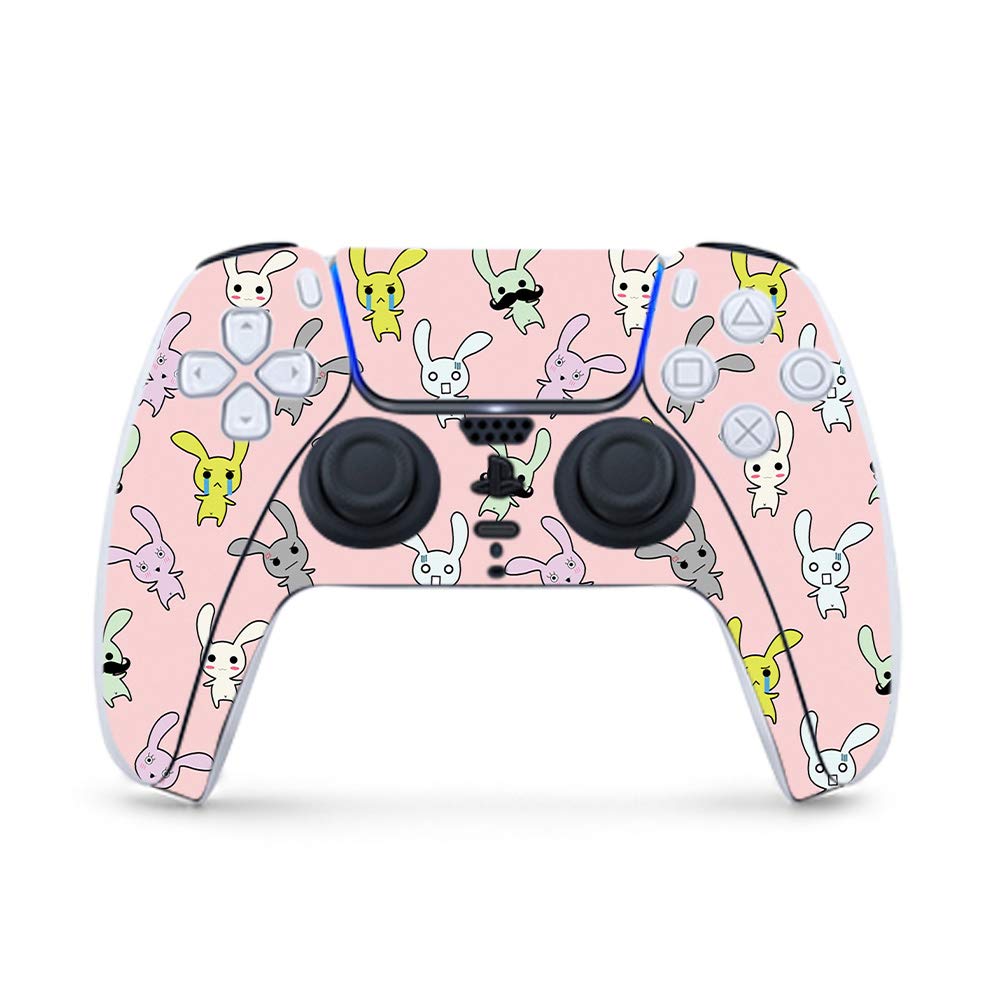 MightySkins Gaming Skin for PS5 / Playstation 5 Controller - Bunny Bunches | Protective Viny wrap | Easy to Apply and Change Style | Made in The USA