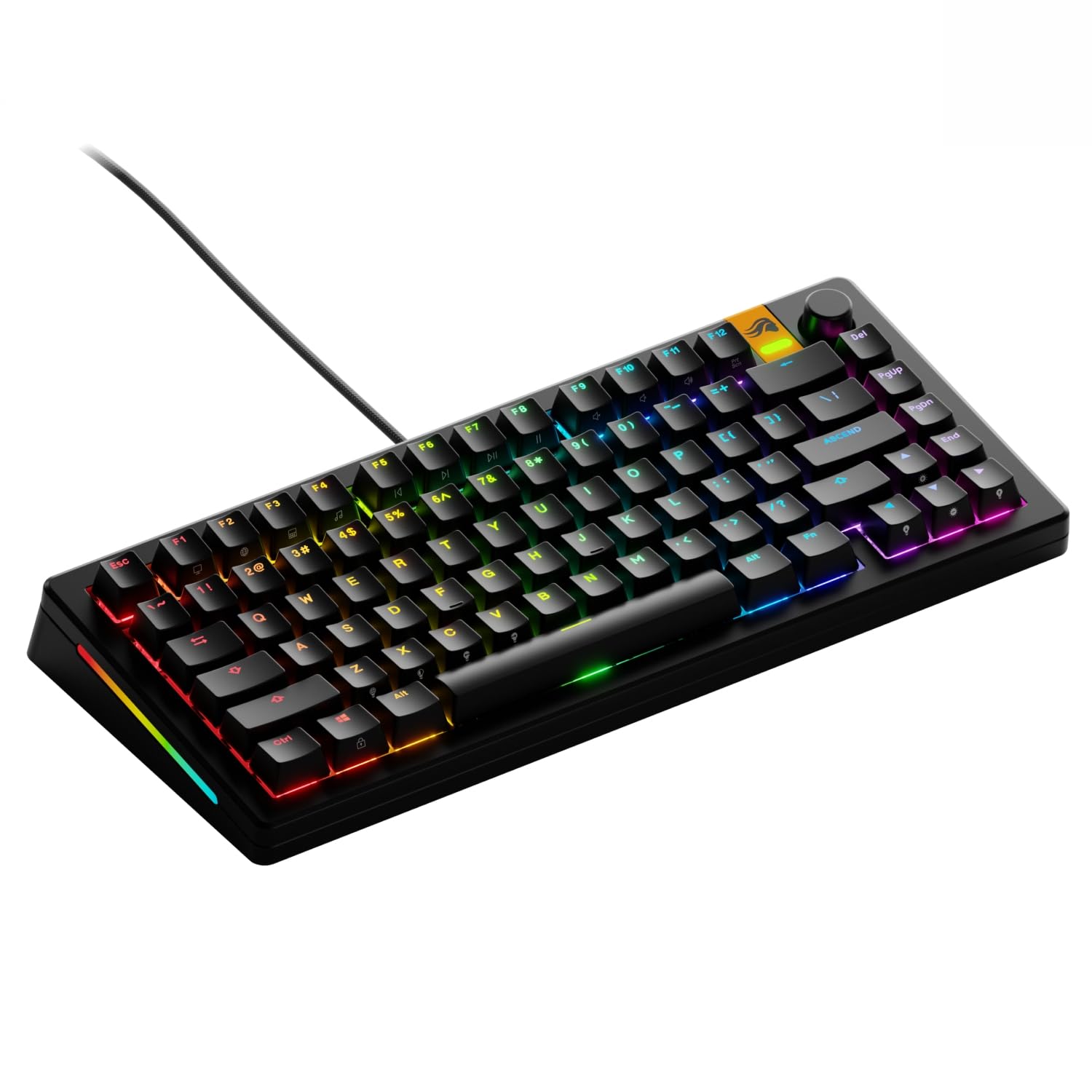 Glorious Gaming - GMMK 3 HE Rapid Trigger Keyboard  Hall Effect  8K Polling Rate  MX Mechanical & Magnetic Switches  Hotswappable 75% Keyboard  Modular Gasket System  Doubleshot PBT keycaps (Black)