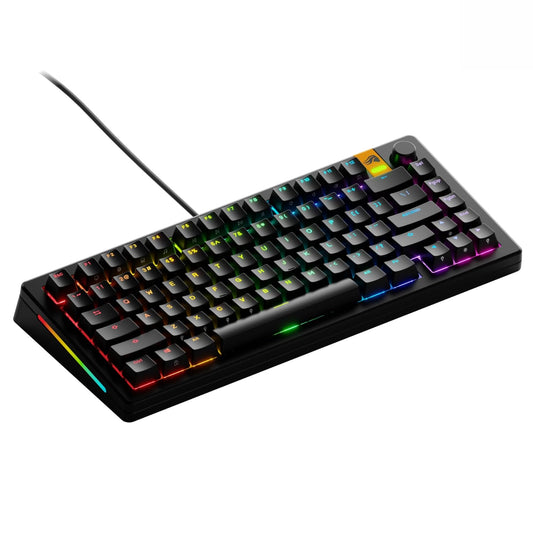 Glorious Gaming - GMMK 3 HE Rapid Trigger Keyboard  Hall Effect  8K Polling Rate  MX Mechanical & Magnetic Switches  Hotswappable 75% Keyboard  Modular Gasket System  Doubleshot PBT keycaps (Black)