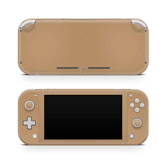 Tacky Design Solid Color Decal Skin Compatible with Nintendo Switch Lite Skin Wrap  Solid Color Skin for Nintendo Switch Lite Cover  Premium Vinyl 3M Full Wrap Sticker (Brown)