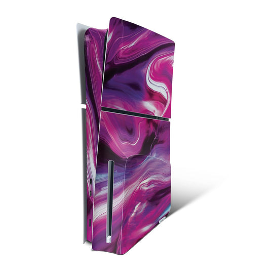 MightySkins Skin Compatible with Playstation 5 Slim Disk Edition Console Only - Pink Melt | Protective  Durable  and Unique Vinyl Decal wrap Cover | Easy to Apply | Made in The USA