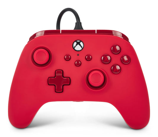 PowerA Advantage Wired Controller for Xbox Series X|S - Red  Xbox Controller with Detachable 10ft USB-C Cable  Mappable Buttons  Trigger Locks and Rumble Motors  Officially Licensed for Xbox