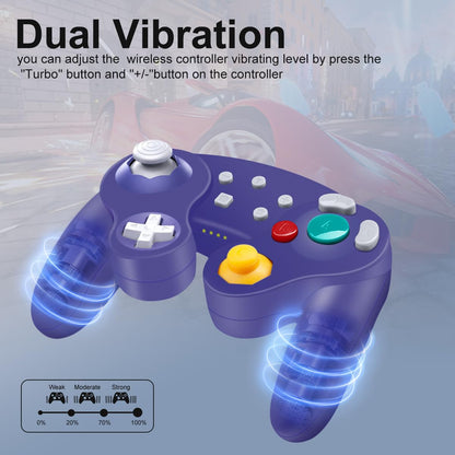 HaeBorl Wireless Controller for Nintendo Switch - Pro Controller with 600mAh Battery, Auto Turbo, Purple