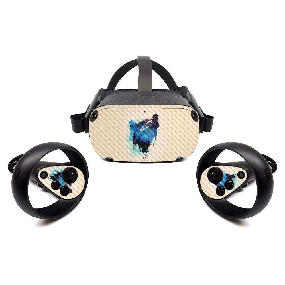 MightySkins Carbon Fiber Skin for Oculus Quest - Lone Wolf | Protective  Durable Textured Carbon Fiber Finish | Easy to Apply  Remove  and Change Styles | Made in The USA