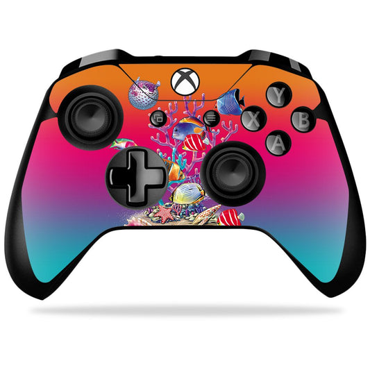 MIGHTY SKINS Xbox One X Controller Skin - Coral Garden, Durable Vinyl Decal, Easy to Apply, Model MIXBONXCO-Coral Garden