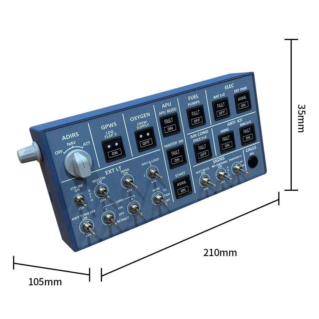 EnuoChbuild Flight Simulator Panel 4-in-1 OVH - Backlit Edition for MSFS 2020/2024, Compatible with FENIX, FBW & ini, Plug and