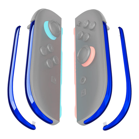 eXtremeRate Replacement Decorative Strips for Joycon 2  Custom DIY Decoration Strip Side Housing Trim Shell with Prying Stick for Nintendo Switch 2 Controller - Chrome Blue