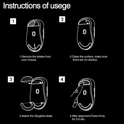 JOMKIZ Glass Mouse Feet Skates - Smooth Upgrade Kit for Logitech G Pro X - Blue