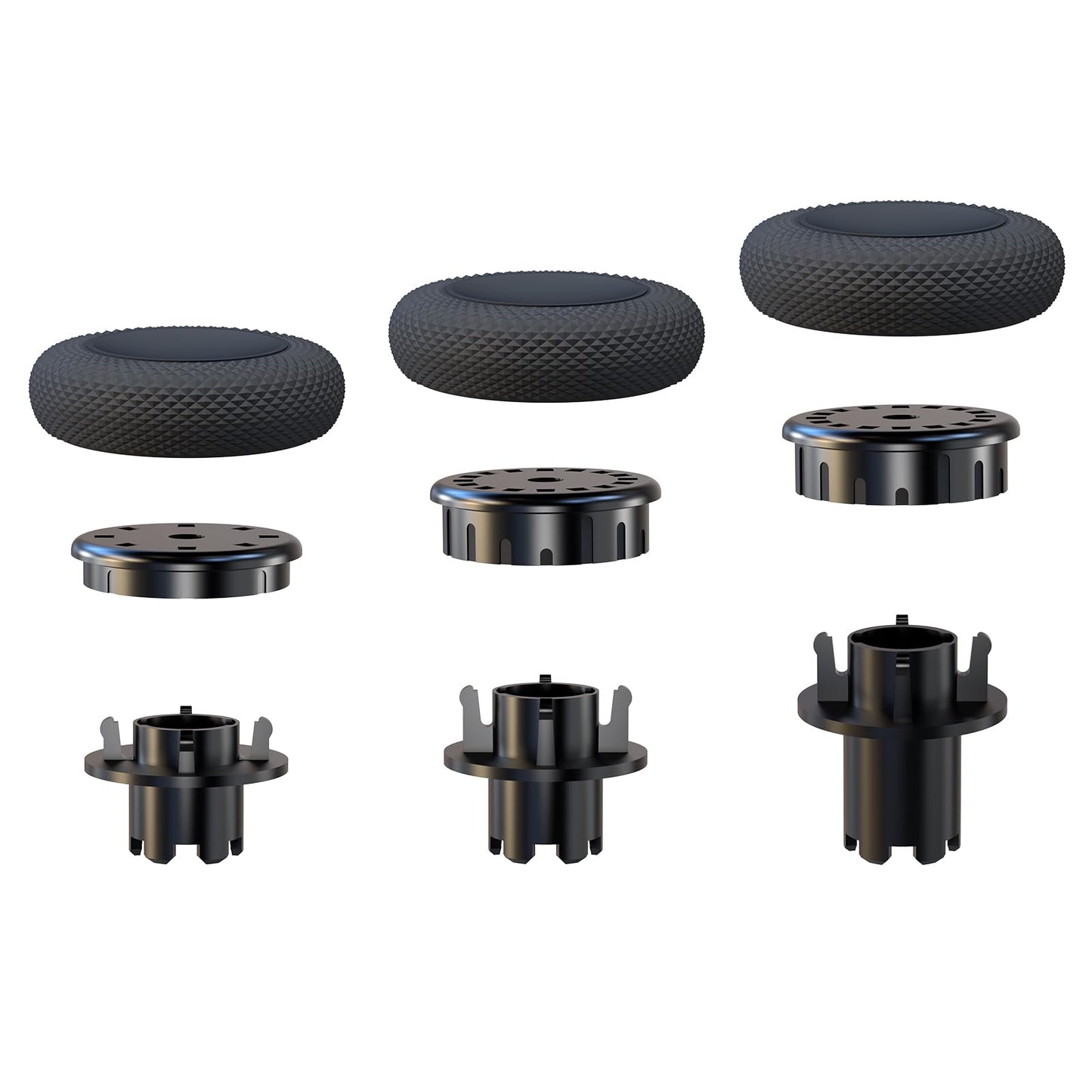 EXknight Controller Freaks for DualSense Edge  Height Adjustable Sticks for PS5 Pro Controller  1 Low Rise(2 Heights)  1 Mid Rise(4 Heights)  1 High Rise(4 Heights)
