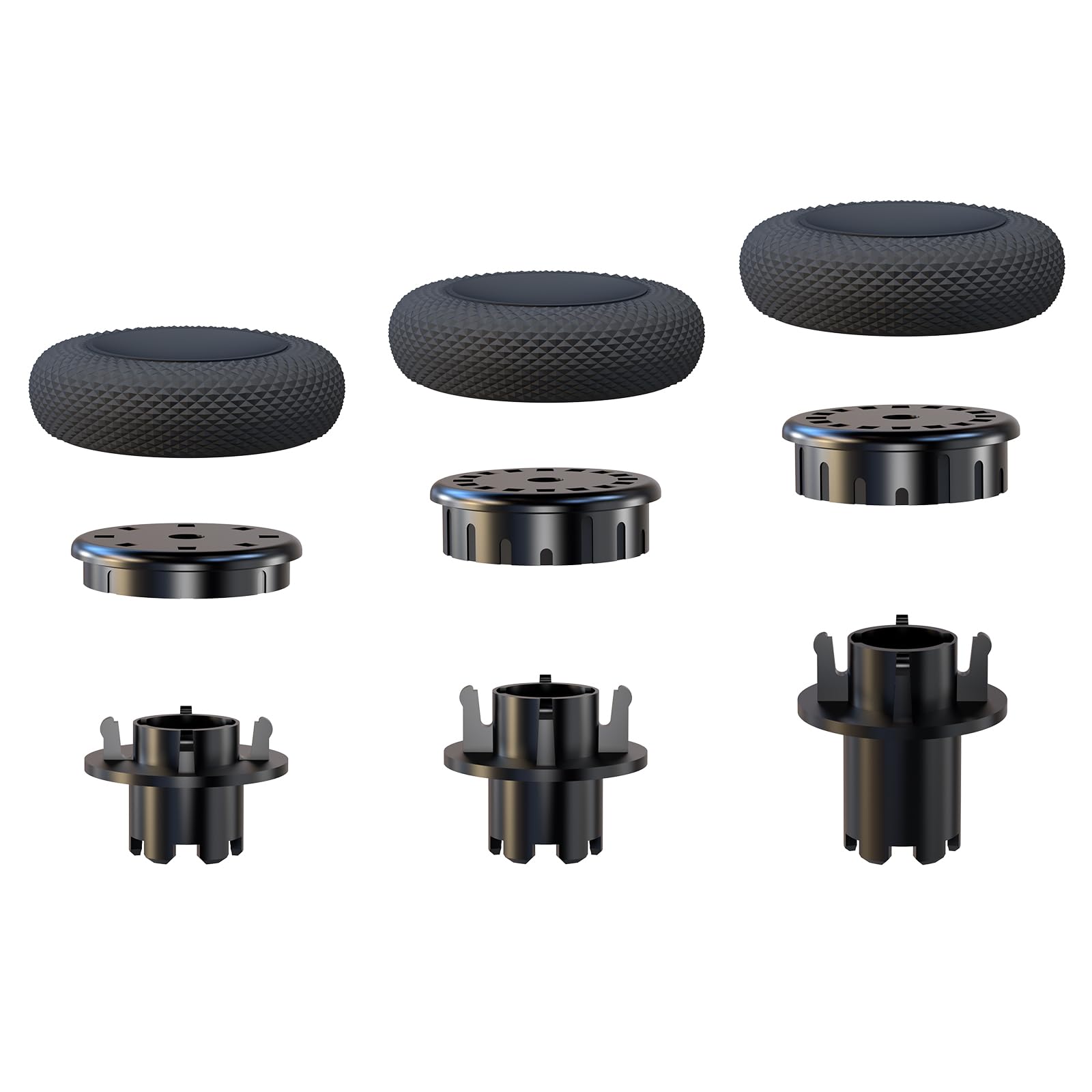 EXknight Controller Freaks for DualSense Edge  Height Adjustable Sticks for PS5 Pro Controller  1 Low Rise(2 Heights)  1 Mid Rise(4 Heights)  1 High Rise(4 Heights)