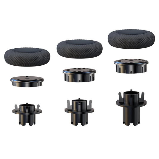 EXknight Controller Freaks for DualSense Edge  Height Adjustable Sticks for PS5 Pro Controller  1 Low Rise(2 Heights)  1 Mid Rise(4 Heights)  1 High Rise(4 Heights)