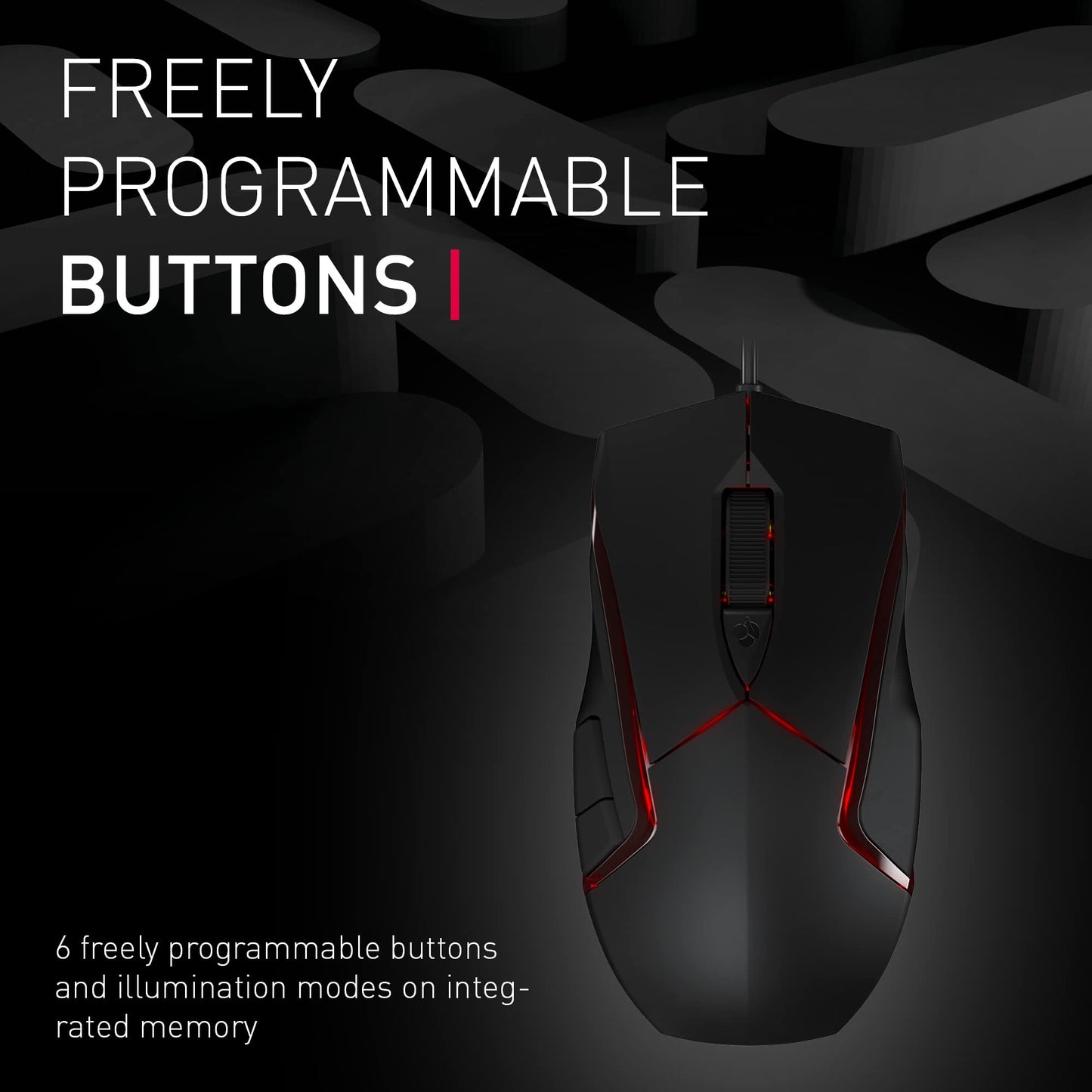 Cherry JM-3000-2 RGB Black Wired Gaming Mouse - Ergonomic Design, High Precision