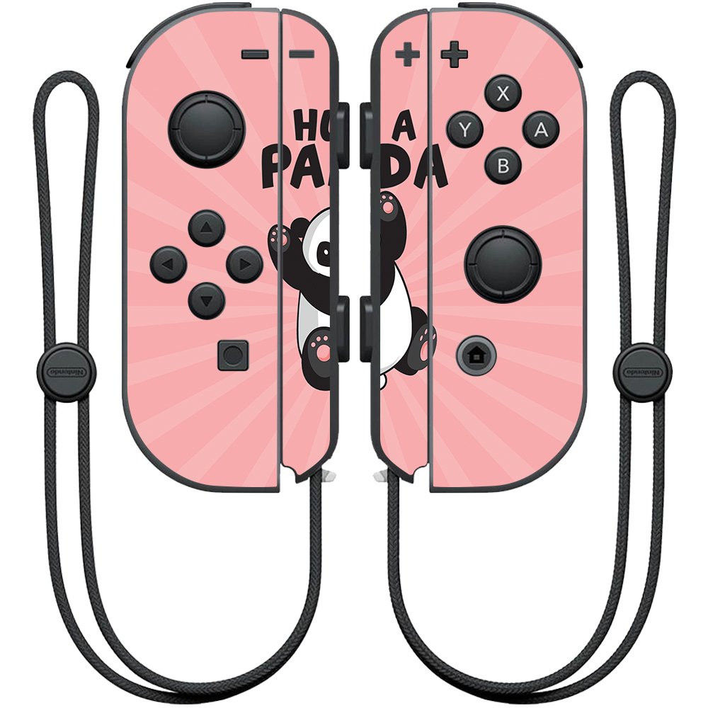 MightySkins Skin Compatible with Nintendo Joy-Con Controller - Hug A Panda | Protective, Durable, and Unique Vinyl Decal wrap Co