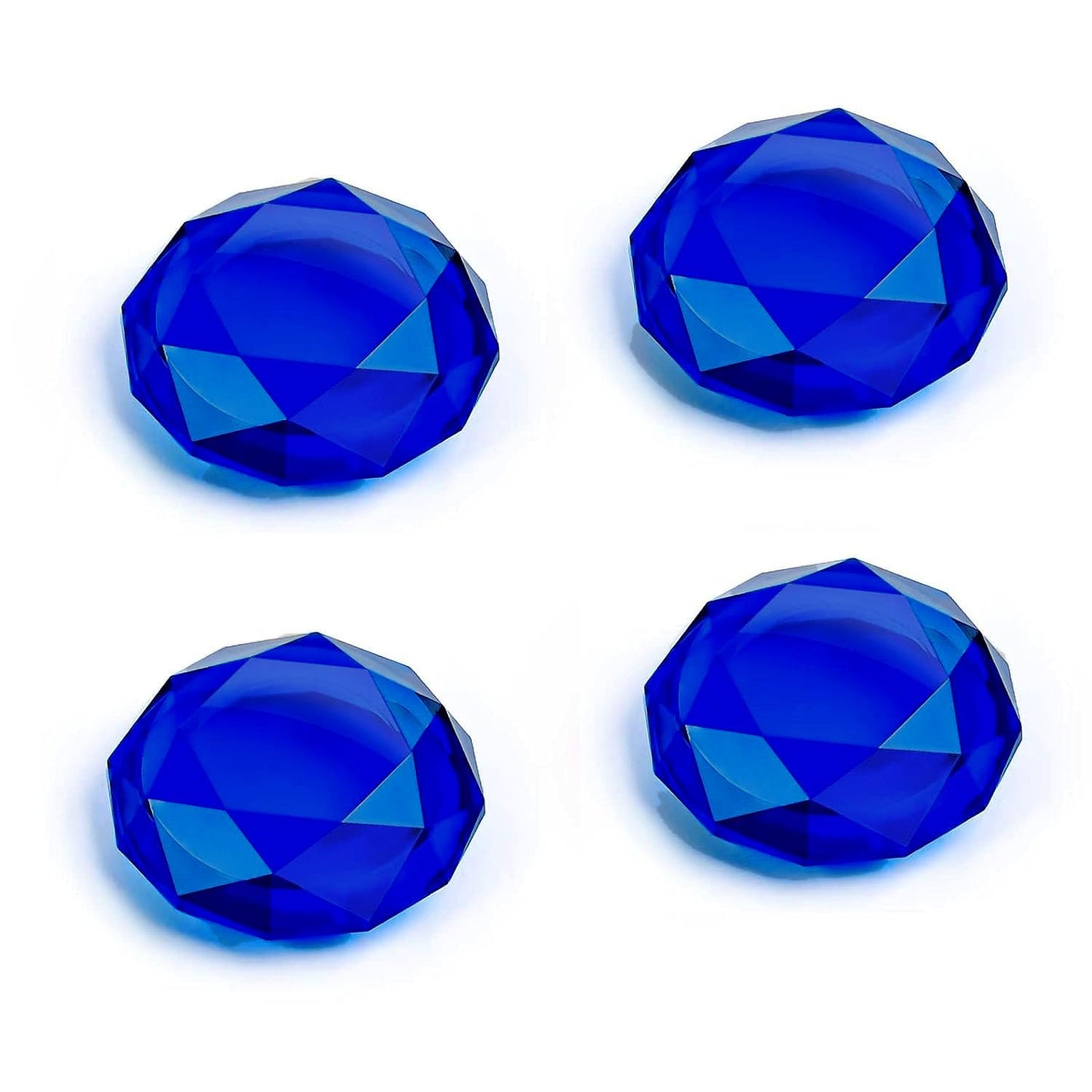 4 Pcs Blue Crystal Thumb Grip Covers  Joystick Thumb Stick Grip Caps Compatible with Nintendo Switch Standard Lite Button Cap Joystick Cover for Joy-Conl
