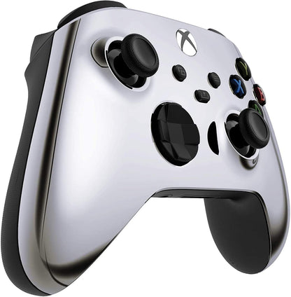 Custom Controllerzz Wireless Controller for Xbox Series X/S & One - Soft Touch - X/S Silver Chrome