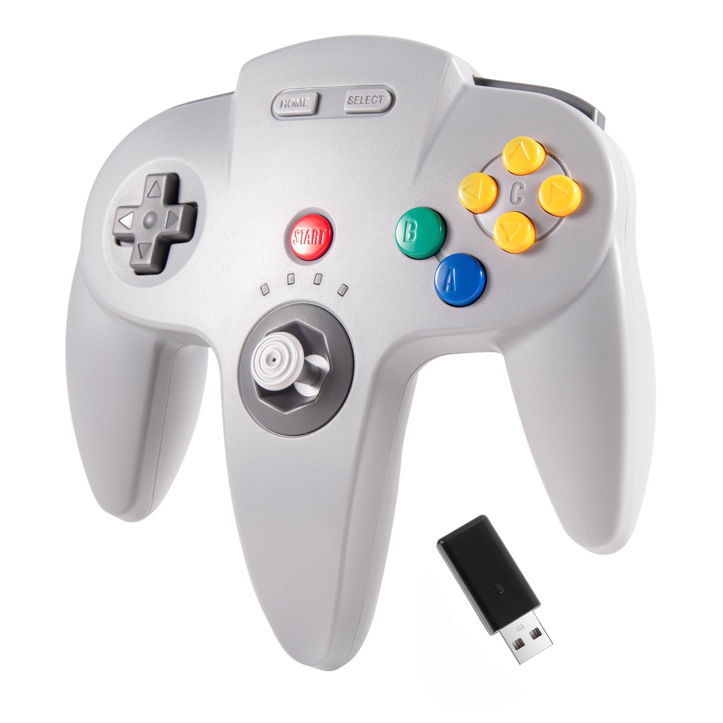 KIWITATA Wireless N64 Controller for Switch  2.4ghz Rechargeable N64 Remote Wireless USB Joystick Game Controller for Switch/Switch Lite/Switch OLED  MAC  PC Windows 7 8 10 11 Gray