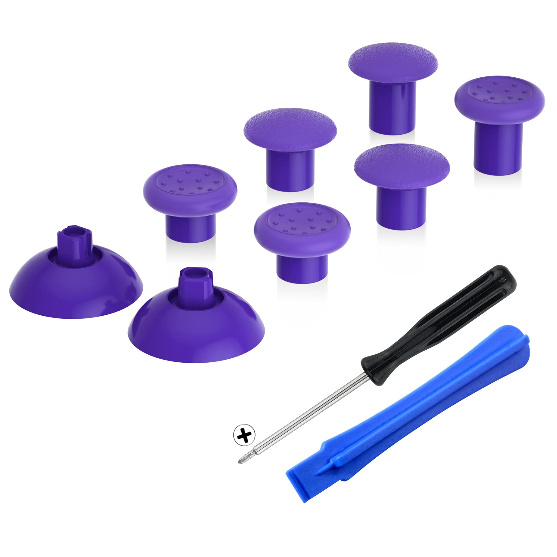 eXtremeRate ThumbsGear Ergonomic Thumbstick for PS5/PS4, 3 Height Adjustable Joystick, Purple, Model P4J1115-JY