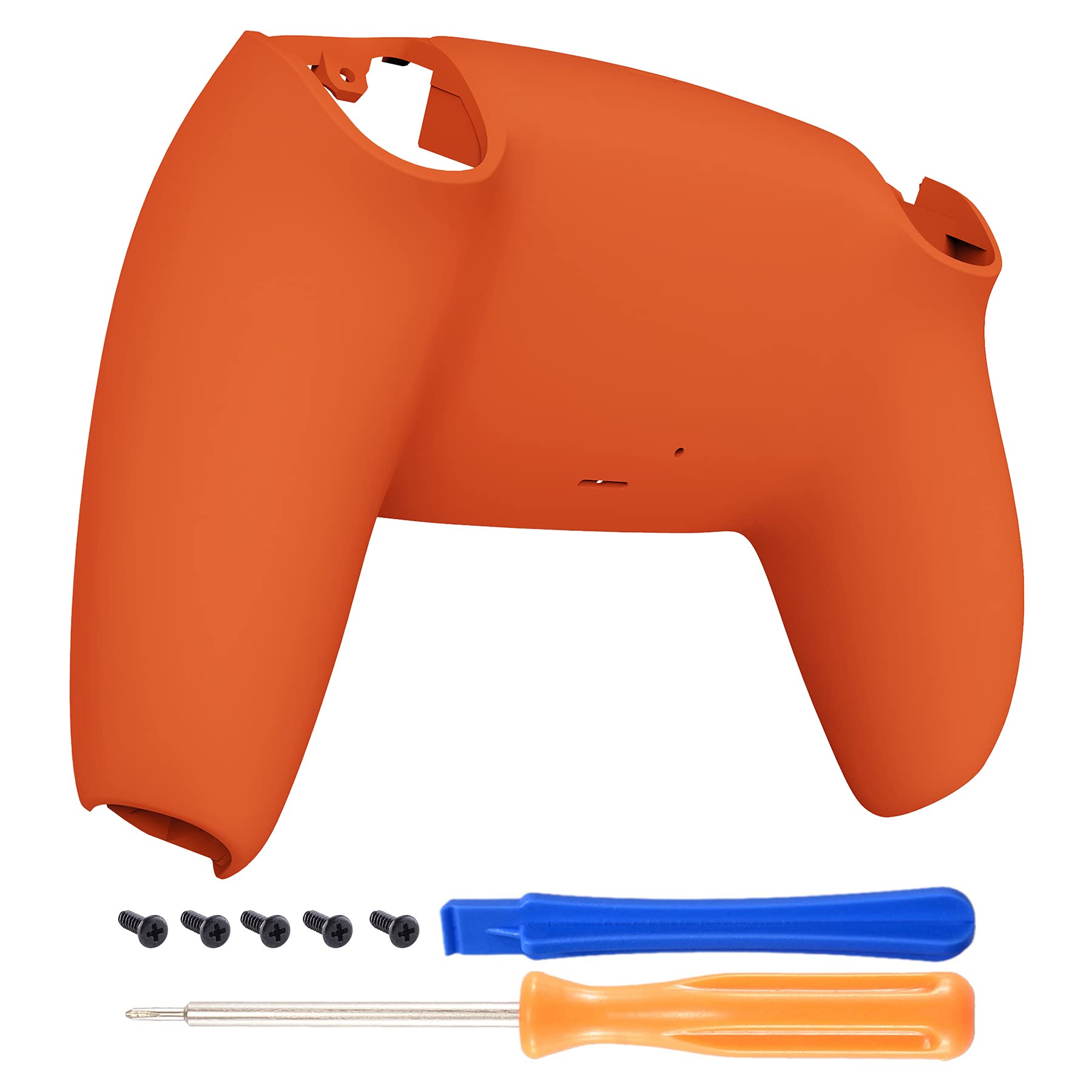 eXtremeRate PS5 Controller Replacement Back Plate Shell - Orange Soft Touch Grip, Model DPFP3004