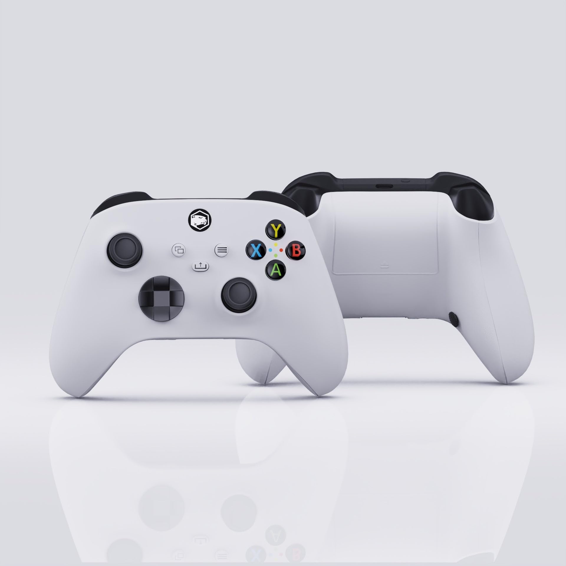 Battle Beaver Basic Pick Controller for Xbox Series X/S with Rumbles In, TMR, A/B Rear Buttons, Carrying Case Robot White
