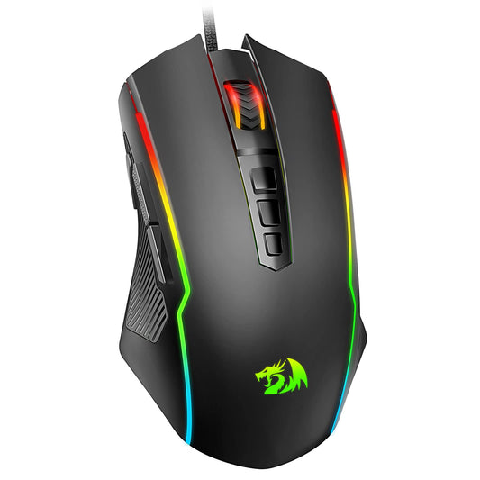 Redragon M910-K Wired Gaming Mouse, 8000 DPI, RGB Backlit, 9 Programmable Buttons, Black