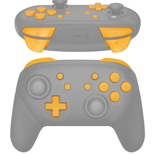eXtremeRate Caution Yellow Repair ABXY D-pad ZR ZL L R Keys for Nintendo Switch Pro Controller  DIY Replacement Full Set Buttons with Tools for Nintendo Switch Pro Controller - Controller NOT Included