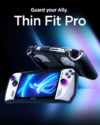 Spigen Thin Fit Pro Case for ASUS ROG Ally (2023) - Black, TPU & PC, Shock-Absorption, RC71L, Kickstand
