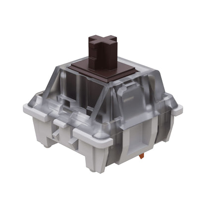 GATERON KS-9 RGB Mechanical Key Switches - Clear Top, 65 Pcs, Brown, MX Type