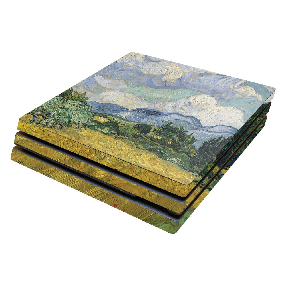 MIGHTY SKINS Skin for Sony PS4 Pro - Wheatfield with Cypresses, Durable Vinyl Decal, Easy Apply/Remove, Model SOPS4PRO-Wheatfield