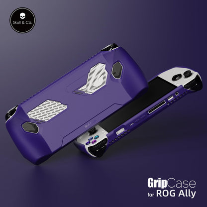 Skull & Co. GripCase Bundle for ROG Ally 2023 - Black Soft Protective Case with Textured Grips and Stand, Model ALGCSET-BK