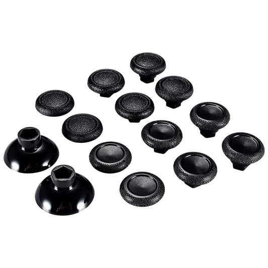 eXtremeRate Black Plastic Bottom Removable Thumbstick Joystick for PS5 for PS4 All Model Controller  Replacement Parts Adjustable Height Analog Thumb Stick for Xbox One S X Elite Controller