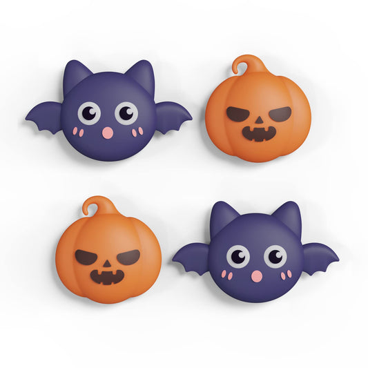 PlayVital Joystick Caps for Nintendo Switch  Thumbstick Caps for Switch Lite  Analog Cover for Switch OLED Joycon Thumb Grip Caps for Switch & Switch Lite & Switch OLED - Halloween Pumpkin Bat