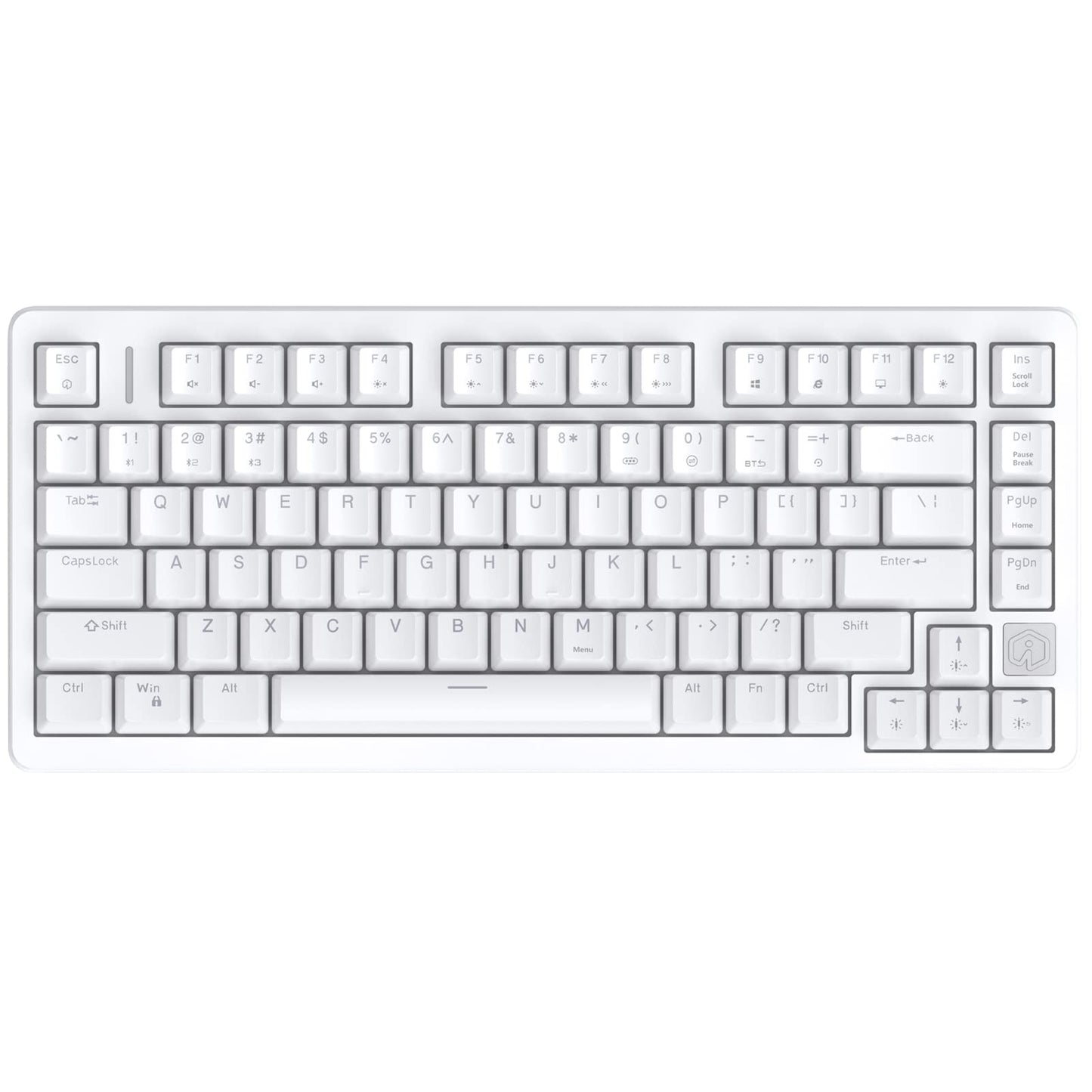IROK FE75Pro Wireless RGB Mechanical Keyboard, 81 Keys, Hot Swappable, Customizable Backlit, USB-C/Bluetooth, White