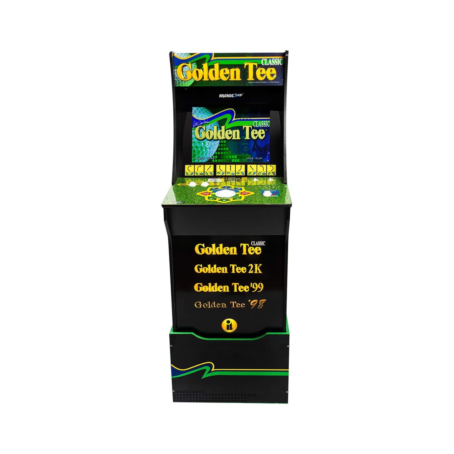 Arcade1Up Golden Tee Classic Arcade Machine with Riser - 5ft Gaming Fun
