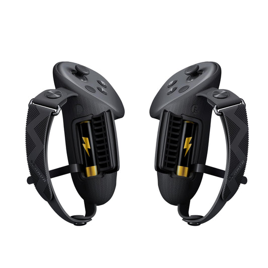 AMVR Upgraded Controller Grips Cover Compatible with Meta/Oculus Quest 3S/Quest 3 Accessories  with Battery Opening Cover and Knuckle Straps Protector