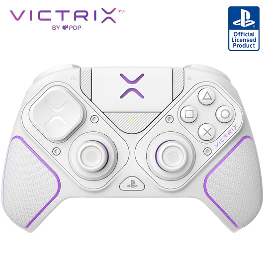 PDP Victrix Pro BFG Wireless Gaming Controller for Playstation 5 / PS5  PS4  PC  Modular Esports Gamepad  Remappable Buttons  Customizable Triggers/Paddles/D-Pad/Fightpad  PC App  White