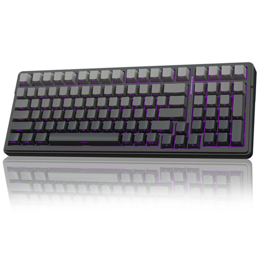AULA F99 Pro Wireless Mechanical Keyboard Gasket Structure Hot Swappable Custom Keyboard RGB Backlit Creamy Sound Side Printed PBT Keycaps 2.4GHz/USB-C/BT5.0 Computer Gaming Keyboards