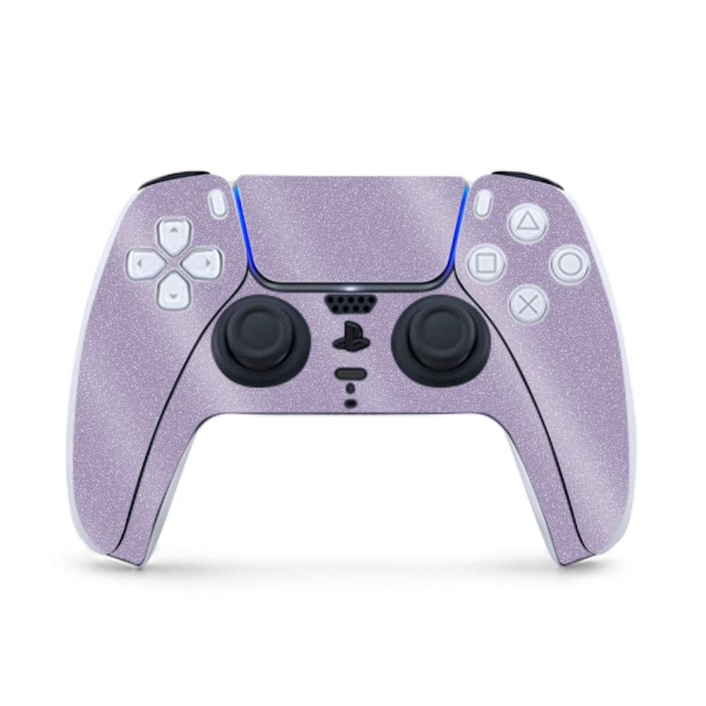 MightySkins Glossy Glitter Gaming Skin for PS5 / PlayStation 5 Controller - Solid Lavender | Durable High-Gloss Glitter Finish | Easy to Apply and Change Style | Made in The USA
