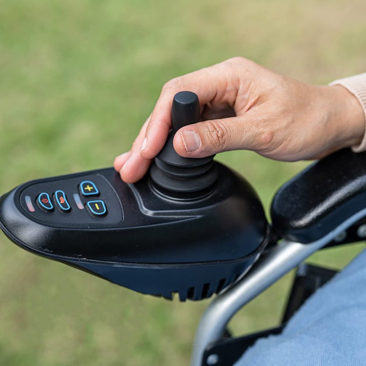 Sliverdew Electric Wheelchair Joystick Controller Knob - 4 Pcs Black Mobility Aid Joystick Button Cap for Powerchair Parts