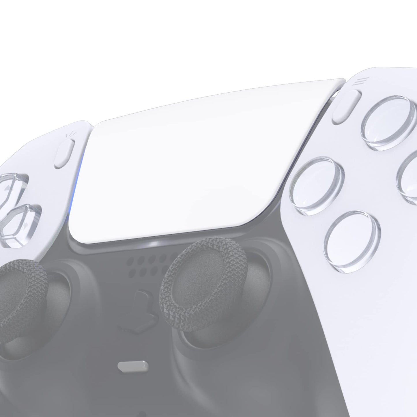 eXtremeRate Replacement Touchpad Cover for PS5 Controller - Custom White, Compatible with BDM-010/020/030/040/050 Models