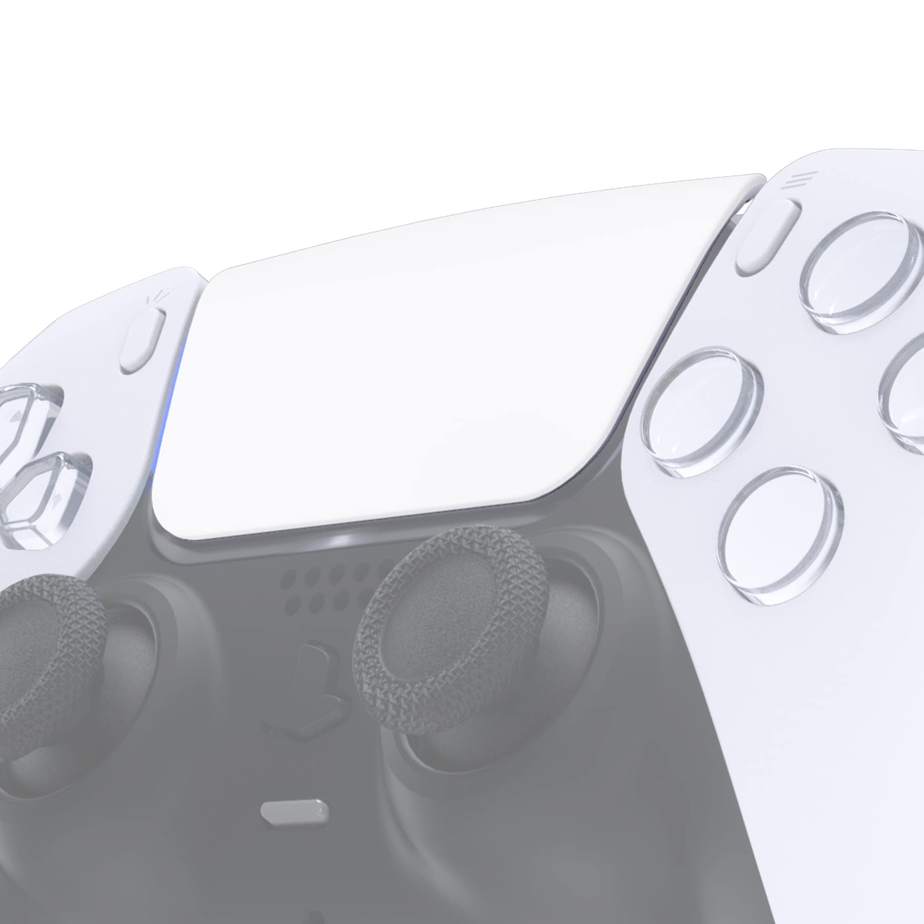 eXtremeRate Replacement Touchpad Cover for PS5 Controller - Custom White, Compatible with BDM-010/020/030/040/050 Models