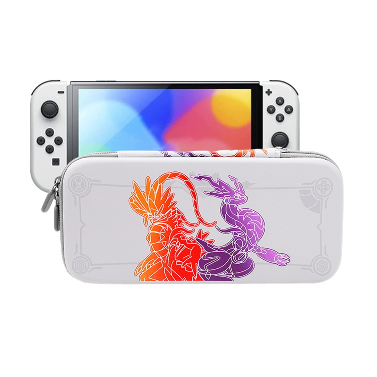 CHIKIXSON Switch Carrying Case - Compatible with OLED  Scarlet & Violet Switch  10 Game refill unit Tpartyl Case with Hard Shell Protection