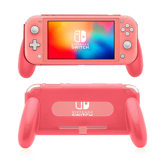 Grip for Nintendo Switch Lite - Ergonomic Non-Slip Handle  Coral Color Match  Easy to Install & Remove - Accessories for Nintendo Switch Lite Console