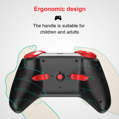 GCHT GAMING Wireless Switch Controller - Turbo Motion Vibration, Compatible with Nintendo Switch/OLED/PC/Android/iOS, Black, Model 5246-b