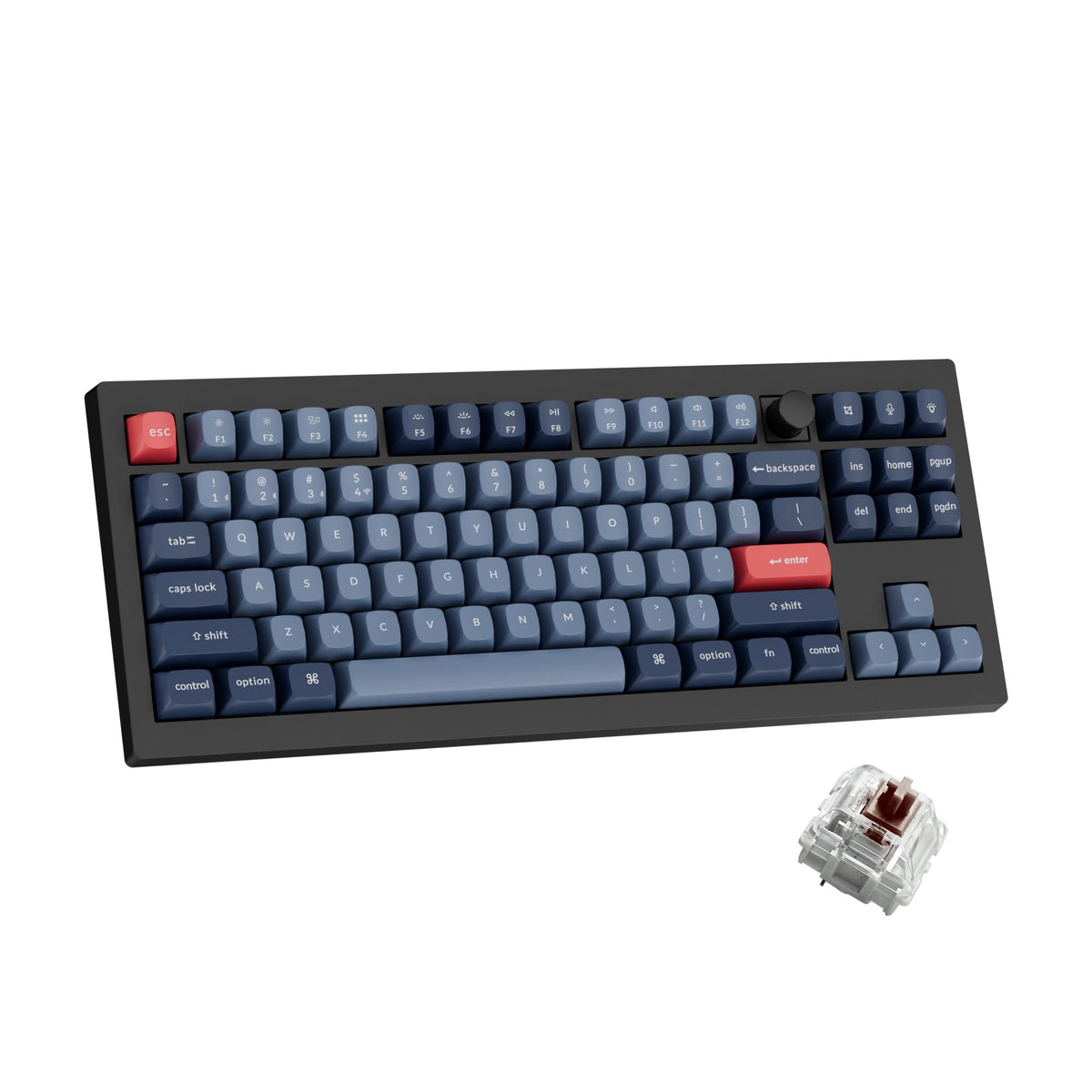 Keychron V3 Max TKL Wireless Mechanical Keyboard  QMK/VIA RGB Bluetooth/2.4 GHz/Wired  87 Keys Hot-Swappable with Gateron Brown Switch  Compatible with Mac Windows Linux