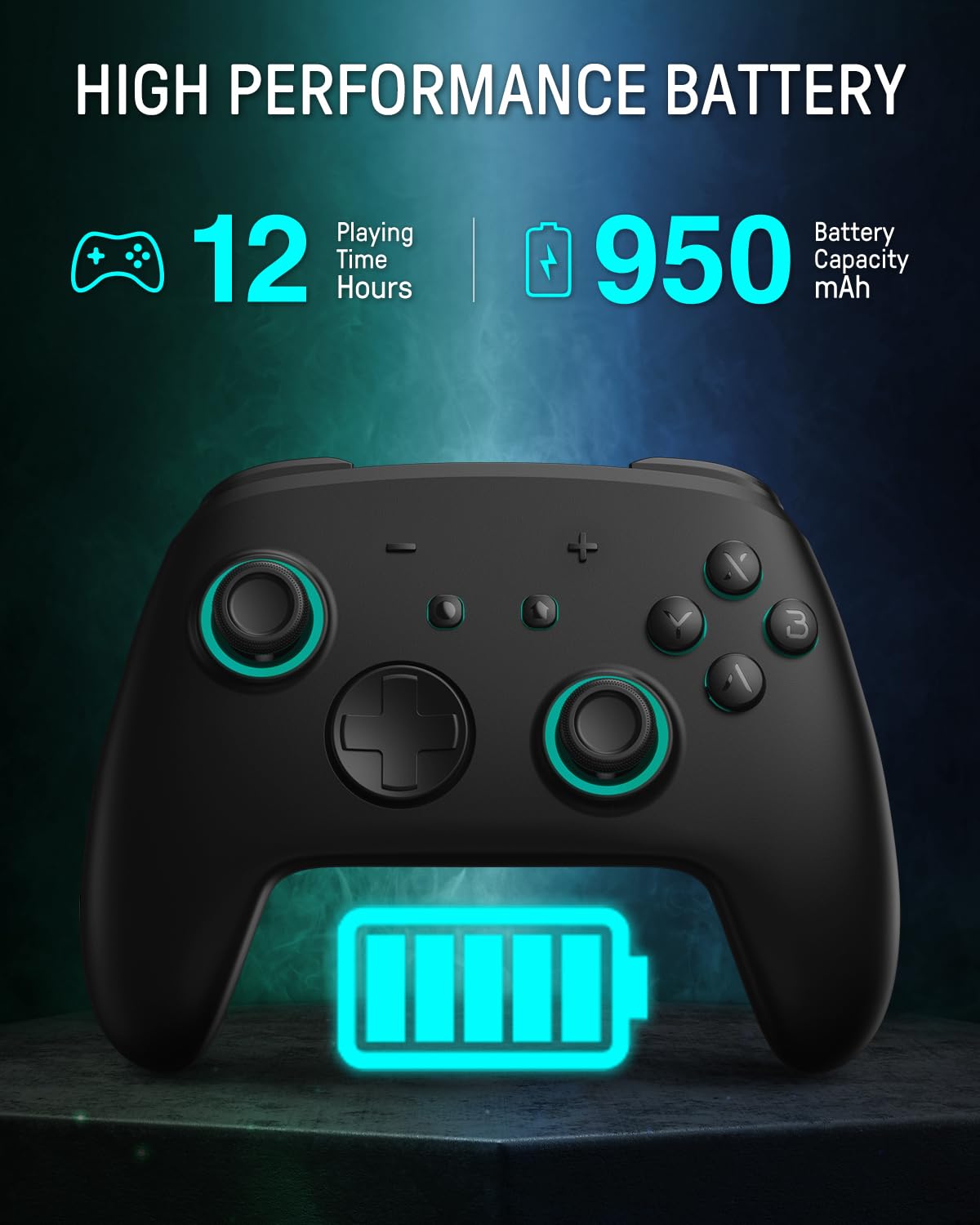 FUNLAB Switch 2 Pro Wireless Controller - Hall Effect, RGB, NFC, Turbo, Black Gamepad