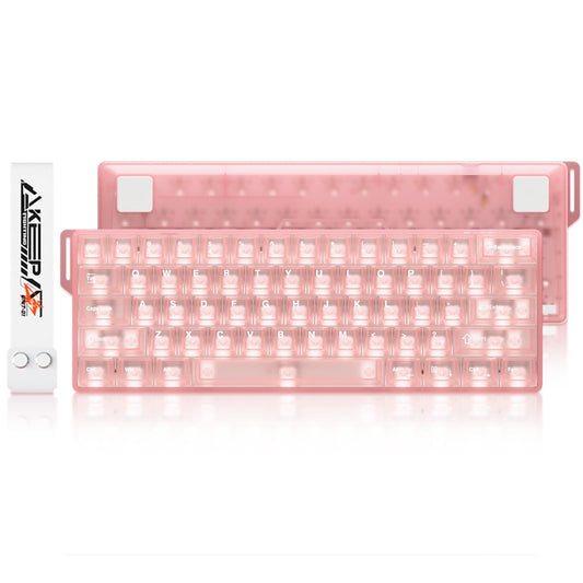 DAREU COOL60 60% Hall Effect Gaming Keyboard with Magnetic Switch  SOCD  0.01mm Actuation Adjustable Rapid Trigger 8000 Hz Polling  Frosted Transparent Keycaps  Hot-swap  RGB Backlit