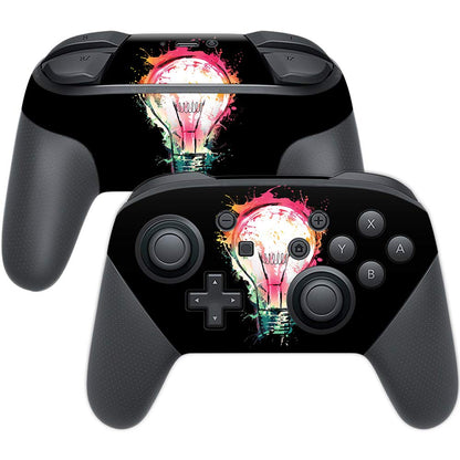 MIGHTY SKINS Nintendo Switch Pro Controller Skin - Durable Vinyl Decal Wrap, Easy Apply/Remove, Idea Splash Design