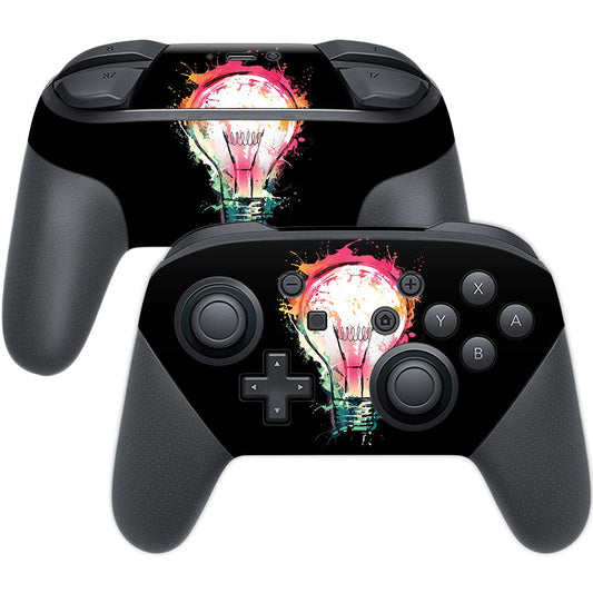 MIGHTY SKINS Nintendo Switch Pro Controller Skin - Durable Vinyl Decal Wrap, Easy Apply/Remove, Idea Splash Design