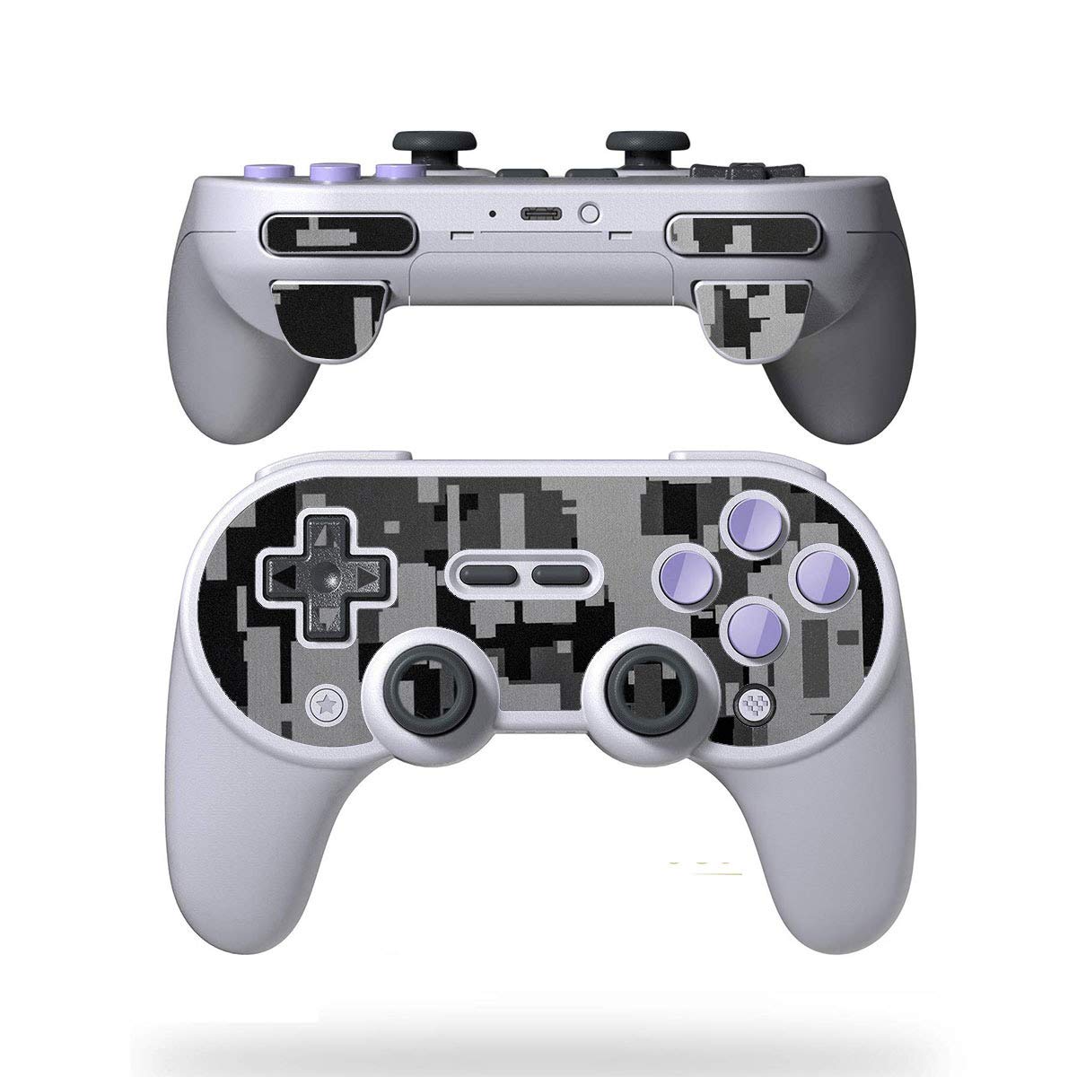 SopiGuard Skin for 8BitDo SN30 Pro+ Controller Precision Cut Vinyl Sticker Wrap (3M Digital Camo)